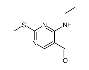 4-乙胺基-2-甲硫基-5-醛基嘧啶 结构式