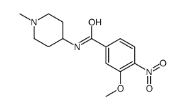 3-methoxy-N-(1-methylpiperidin-4-yl)-4-nitrobenzamide 结构式