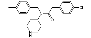 Benzeneacetamide, 4-chloro-N-[(4-methylphenyl)methyl]-N-4-piperidinyl- 结构式