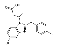 1H-Benzimidazole-1-propanoic acid, 5-chloro-β-methyl-2-[(4-methylphenyl)methyl]- 结构式