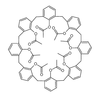 Nonacyclo[43.3.1.13,7.19,13.115,19.121,25.127,31.133,37.139,43]hexapentaconta-1(49),3,5,7(56),9,11,13(55),15,17,19(54),21,23,25(53),27,29,31(52),33,35,37(51),39,41,43(50),45,47-tetracosaene-49,50,51,52,53,54,55,56-octol, 49,50,51,52,53,54,55,56-octaacetate 结构式