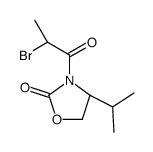 2-Oxazolidinone, 3-(2-bromo-1-oxopropyl)-4-(1-methylethyl)-, (4S)- 结构式