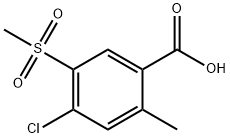 4-氯-2-甲基-5-(甲基磺酰基)苯甲酸 结构式