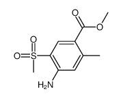 4-氨基-2-甲基-5-(甲磺酰基)苯甲酸甲酯 结构式
