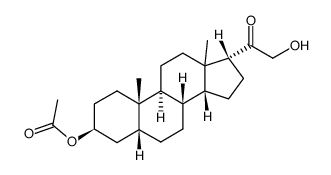 3α-乙酰氧基-21-羟基-5β-孕甾-20-酮 结构式