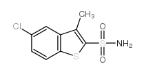 5-氯-3-甲基苯并[B]噻吩-2-磺酰胺 结构式