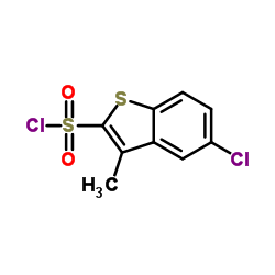 5-氯-3-甲基苯并(B)噻吩-2-磺酰氯 结构式