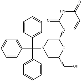 N4-苄酰基-5-甲基-2'-O,4'-C-亚甲基胞苷 结构式