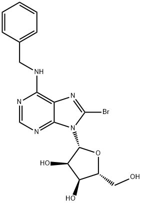 8-溴-N-(苯甲基)腺苷 结构式