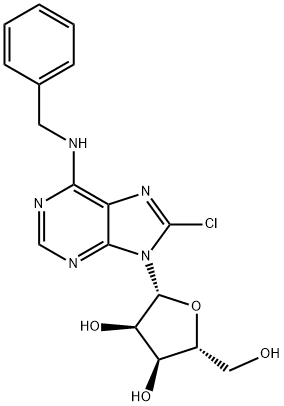 8-氯-N-(苯甲基)腺苷 结构式