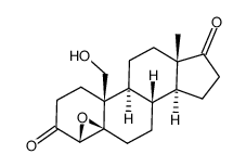 Androstane-3,17-dione, 4,5-epoxy-19-hydroxy-, (4β,5β)- 结构式