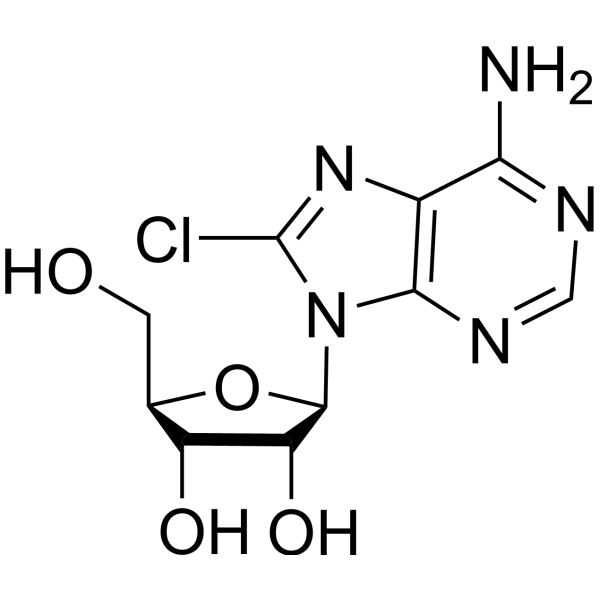 8-氯腺嘌呤核苷 结构式