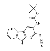 Carbamic acid, [(1S)-3-diazo-1-(1H-indol-3-ylmethyl)-2-oxopropyl]-, 1,1-dimethylethyl ester (9CI) 结构式