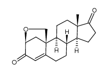 (2β)-2,19-环氧雄甾-4-烯-3,17-二酮 结构式