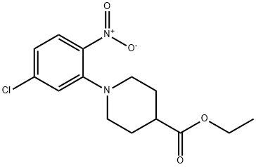 1-(5-氯-2-硝基苯基)-4-哌啶羧酸乙酯 结构式