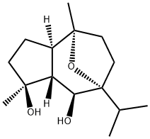十氢-1,4-二甲基-7-(1-甲基乙基)-4,7-环氧薁-1,8-二醇, (1S,3aR,4R,7R,8S,8aR)- 结构式