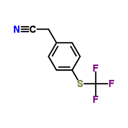 4-(三氟甲基硫基)苯乙腈 结构式