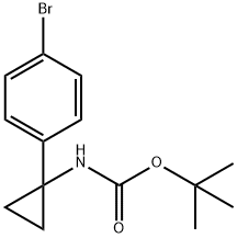 [1-(4-溴苯基)环丙基]氨基甲酸叔丁酯 结构式