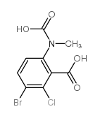 5-溴-2-羧甲氨基-6-氯苯甲酸 结构式
