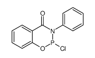 2-氯-3-苯基-2,3-二氢-4H-1,3,2-苯并氧氮杂磷杂环己-4-酮 结构式