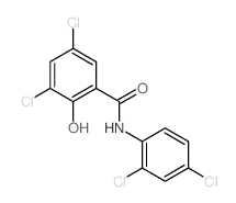 3,5-二氯-N-(2,4-二氯苯基)-2-羟基苯甲酰胺 结构式