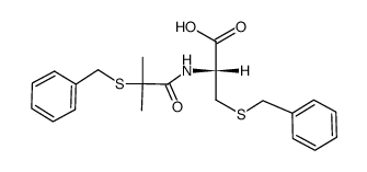 S-苄基-N-(2-苄硫基-2-甲基丙酰基)-L-半胱氨酸 结构式