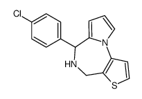 4H-Pyrrolo[1,2-a]thieno[2,3-f][1,4]diazepine, 6-(4-chlorophenyl)-5,6-dihydro- 结构式