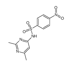 N-(2,6-二甲基-4-嘧啶基)-4-硝基苯磺酰胺 结构式