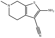 2-氨基-6-甲基-4,5,6,7-四氢噻吩并[2,3-C]吡啶-3-甲腈 结构式