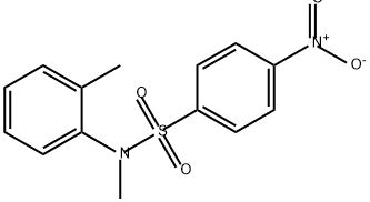 N-甲基-N-(2-甲基苯基)-4-硝基苯磺酰胺 结构式
