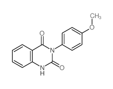 3-(4-甲氧基苯基)-2,4(1H,3H)-喹唑啉二酮 结构式