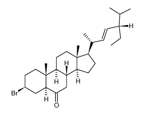 Stigmast-22-en-6-one, 3-bromo-, (3β,5α,22E)- 结构式