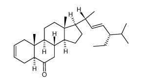 Stigmasta-2,22-dien-6-one, (5α,22E)- 结构式