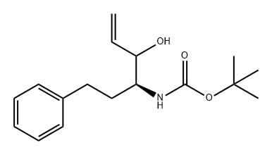 氨基甲酸 [(1S)-2-羟基-1-(2-苯乙基)-3-丁烯基]-1,1-二甲基乙酯 结构式