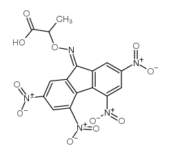 2-(2,4,5,7-四硝基-9-亚芴基氨基氧基)丙酸 结构式