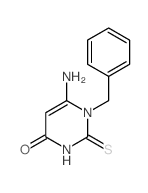 6-氨基-1-苄基-2-硫代-2,3-二氢-4(1H)-嘧啶酮 结构式