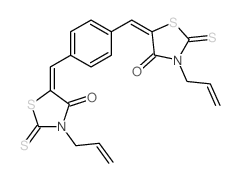 5,5'-(对苯二亚甲基)双[3-丙-2-烯基罗丹宁] 结构式