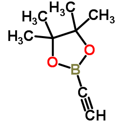 2-乙炔-4,4,5,5-四甲基-[1,3,2]二噁硼烷 结构式