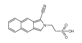 2-(1-氰基-2H-苯并[F]异吲哚-2-基)乙烷-1-磺酸 结构式