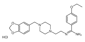 4-乙氧基-N-[2-[4-(1,3-苯并二氧杂环戊烯-5-基甲基)-1-哌嗪基]乙基]苯甲脒盐酸盐 结构式