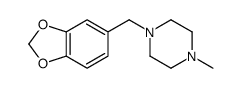 1-(Benzo[d][1,3]dioxol-5-ylmethyl)-4-methylpiperazine 结构式