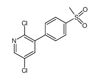 2,5-二氯-3-[4-(甲磺酰基)苯基]吡啶 结构式