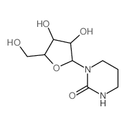 1-[3,4-dihydroxy-5-(hydroxymethyl)oxolan-2-yl]-1,3-diazinan-2-one 结构式