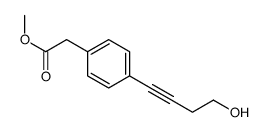 2-(4-(4-羟基丁-1-炔-1-基)苯基)乙酸甲酯 结构式