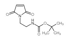 叔丁基 (2-(2,5-二氧代-2,5-二氢-1H-吡咯-1-基)乙基)氨基甲酸酯 结构式