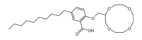 5-癸基-2-(1,4,7,10-四氧杂环十二烷-2-基甲氧基)苯甲酸 结构式