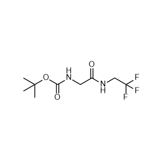 (2-氧代-2-((2,2,2-三氟乙基)氨基)乙基)氨基甲酸叔丁酯 结构式