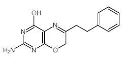4H-Pyrimido[4,5-b][1,4]oxazin-4-one, 2-amino-3,7-dihydro-6-(2-phenylethyl)- 结构式