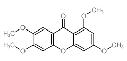1,3,6,7-四甲氧基-9H-占吨-9-酮 结构式