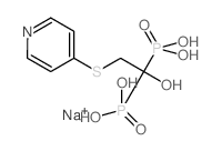[1-羟基-2-(4-吡啶硫基)亚乙基]二膦酸单钠盐 结构式